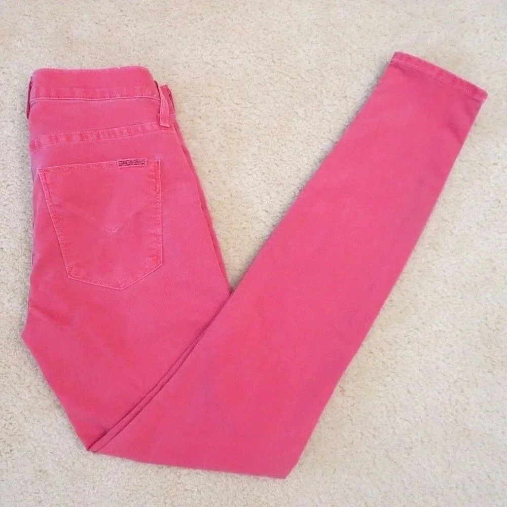 Hudson Skinny Jean Jeggings Size 26 Mid-Rise Red